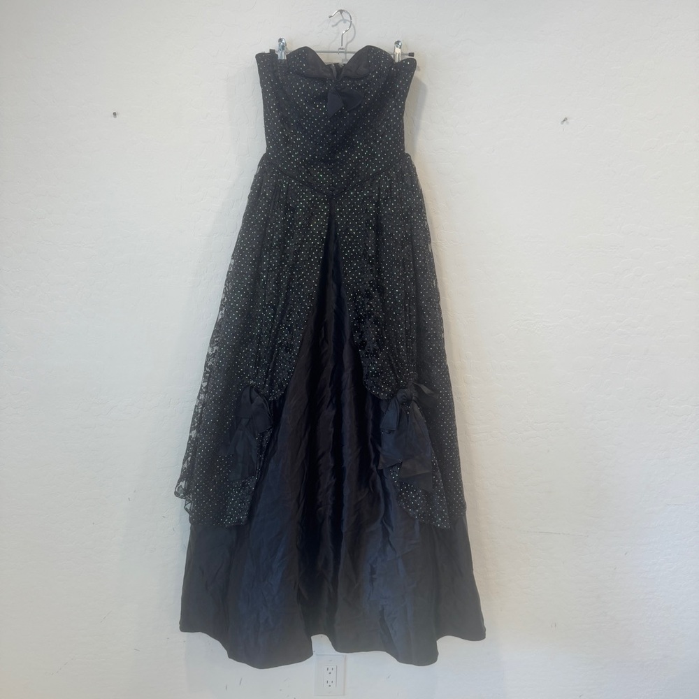 Flirtations Alfred Angelo Formal Punk Gothic Princess Prom Gown 1980s Glam